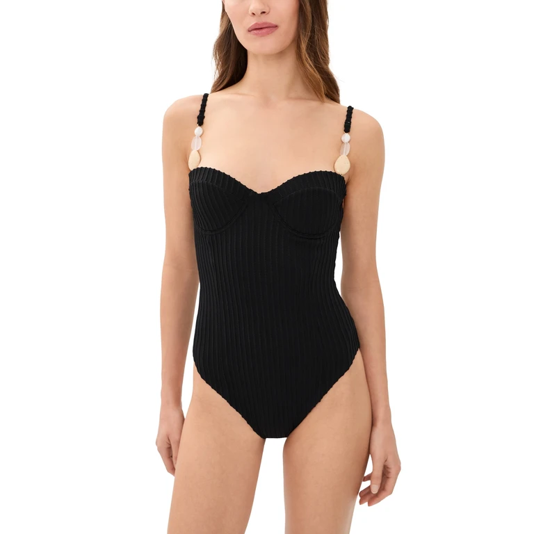 Palmacea Mare Shell One Piece Shell Black S