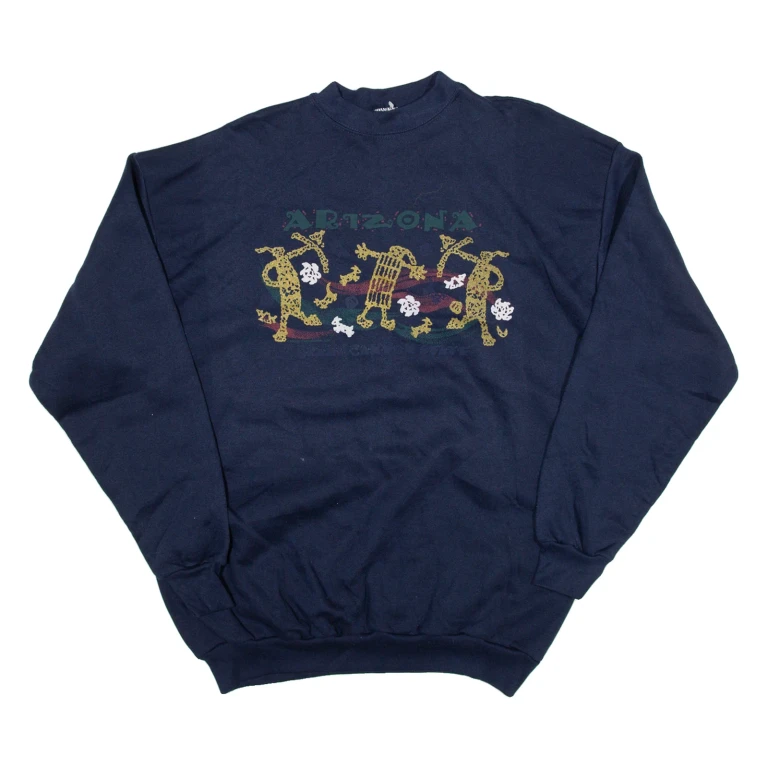 TULTEX Arizona Mens Sweatshirt Blue USA XL