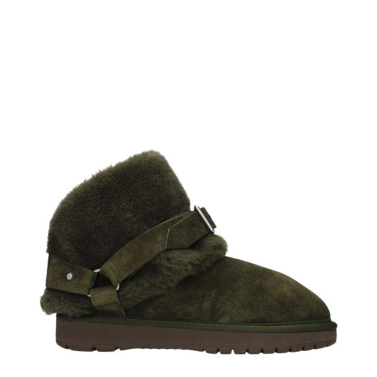 Burberry Green Leather Ankle Boots - Men