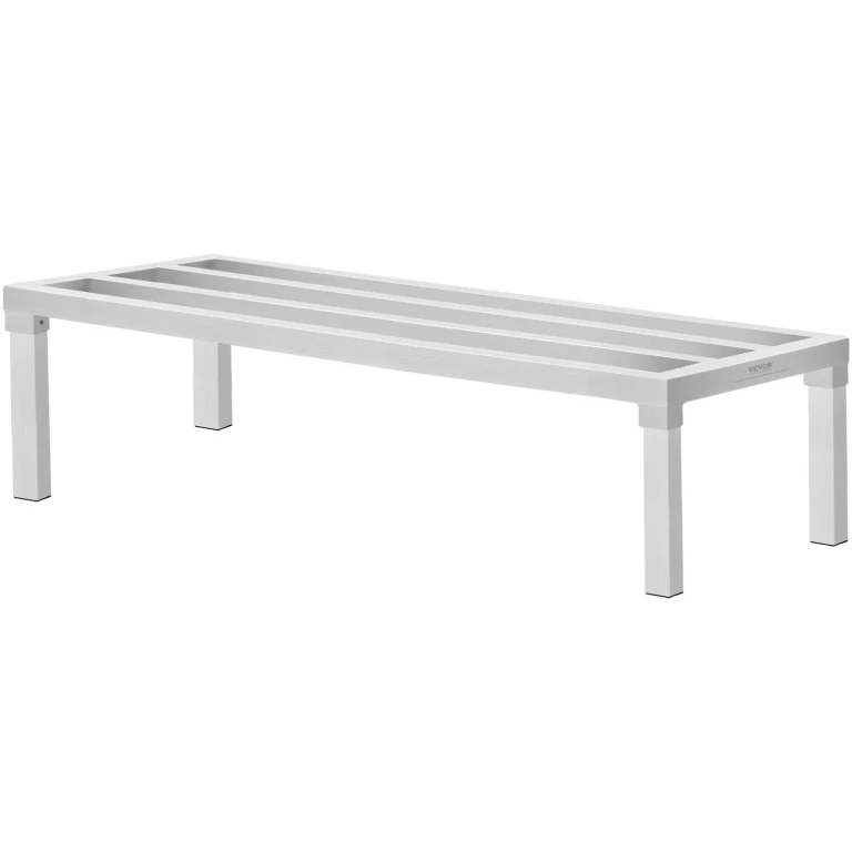 Newly Upgraded!Aluminum Dunnage Rack Stationary Dunnage Rack 48' x 20' x 12' Storage Rack - Silver 2