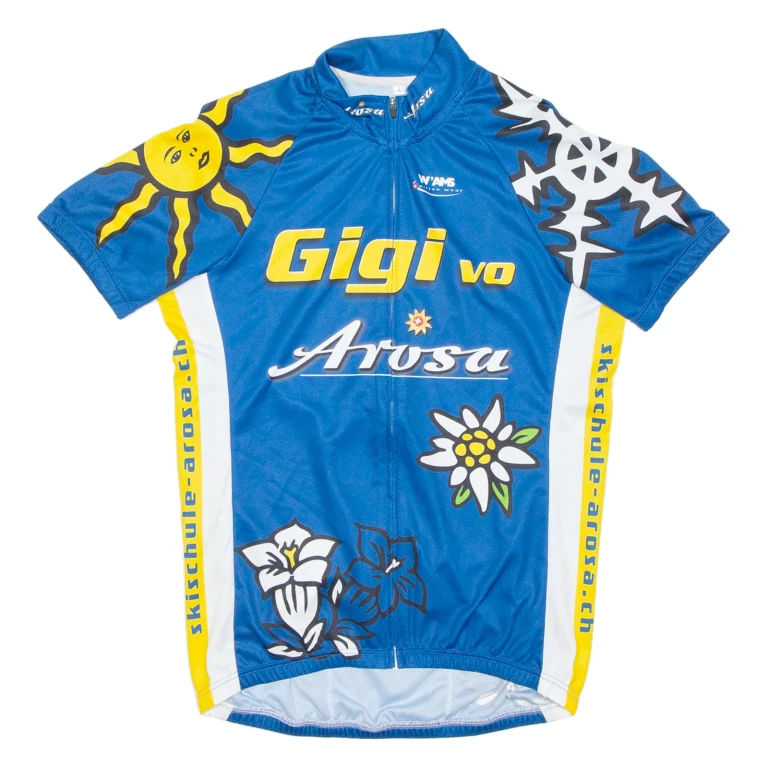 Cycling Mens Jersey Blue 1/2 Zip L