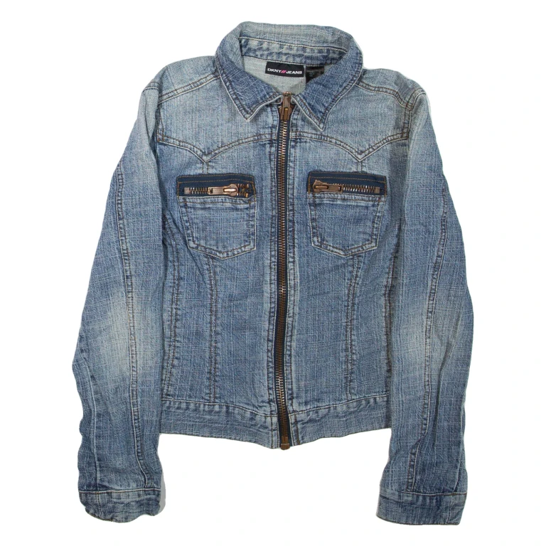 DKNY Womens Denim Jacket Blue S