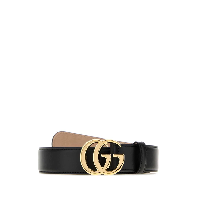 Gucci Black Leather Belt Cinture - Women
