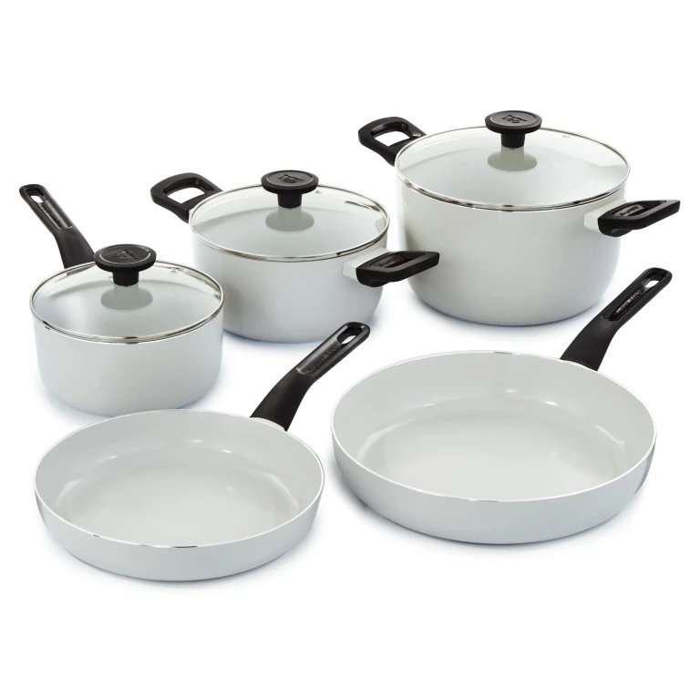 Leo Glints 8pc Ceramic Nonstick Cookware Set, Spirit