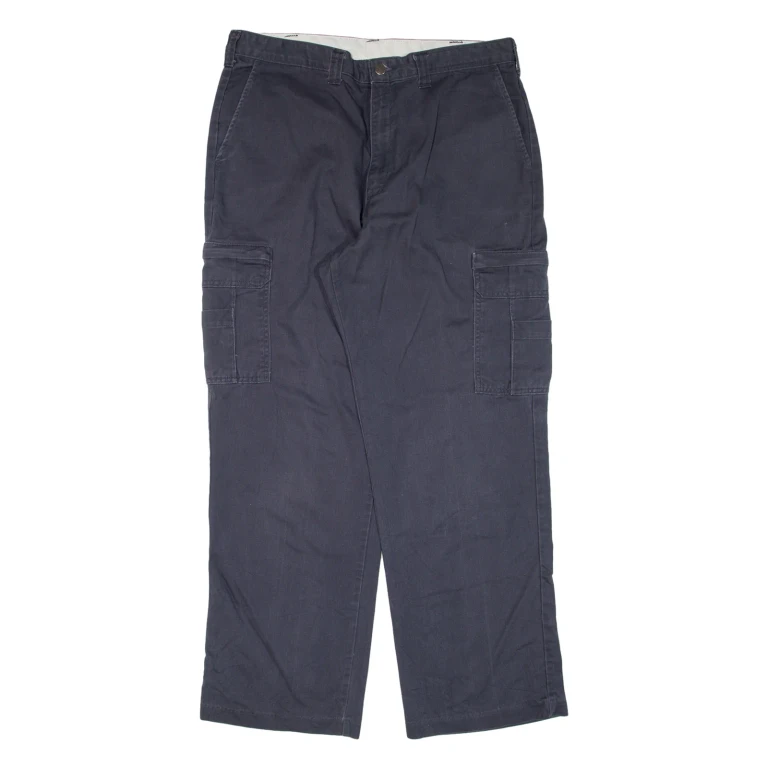 DICKIES Cargo Workwear Mens Trousers Grey Relaxed Straight W36 L32