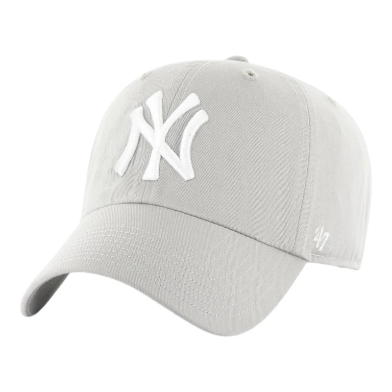 Clean Up New York Yankees Strapback Hat - Gray Adjustable Cap