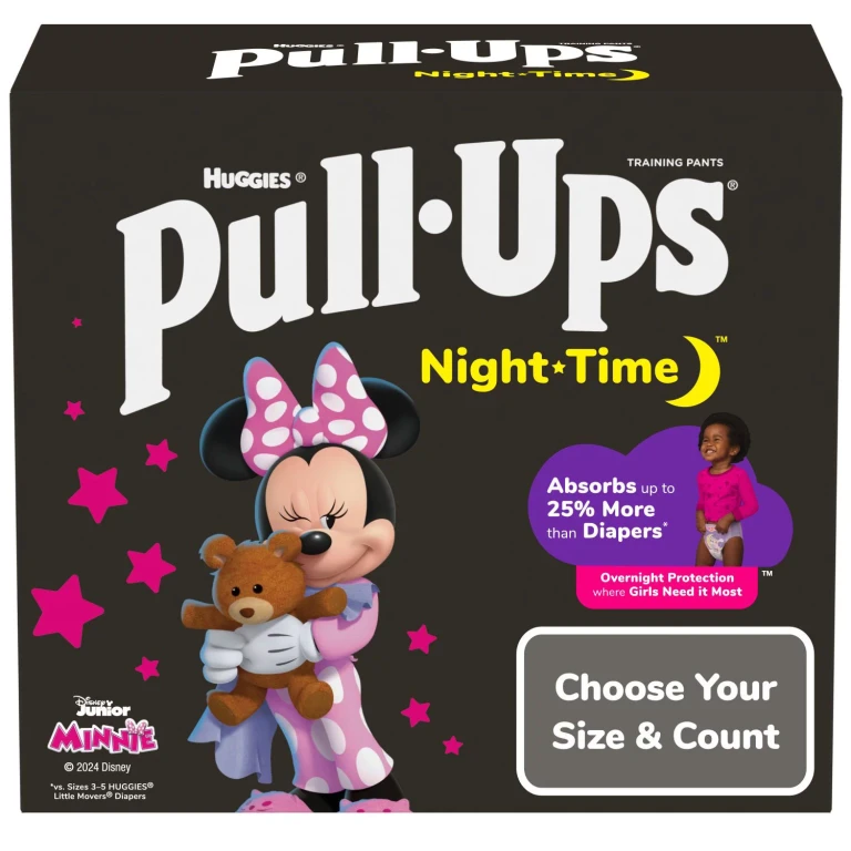 Nighttime Potty Training Pants for Girls 2T-3T - 108 ct. (16 - 34 lbs.):- 2T-3T - 108 ct. (16 - 34 lbs.)