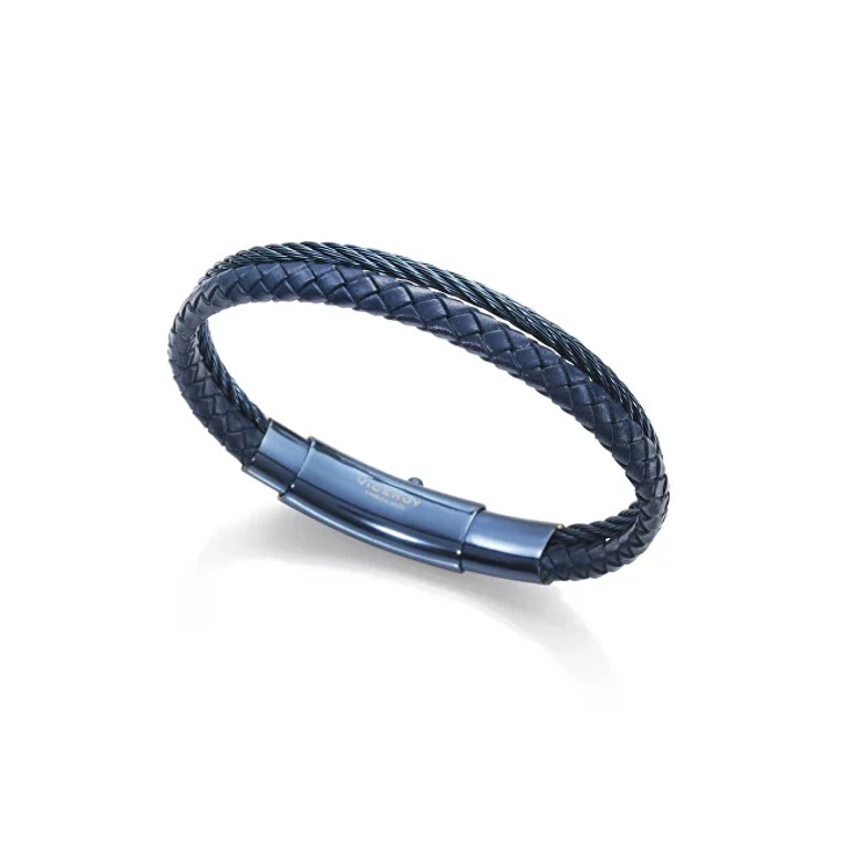 Men's Blue Leather Bracelet Heat 15084P09013
