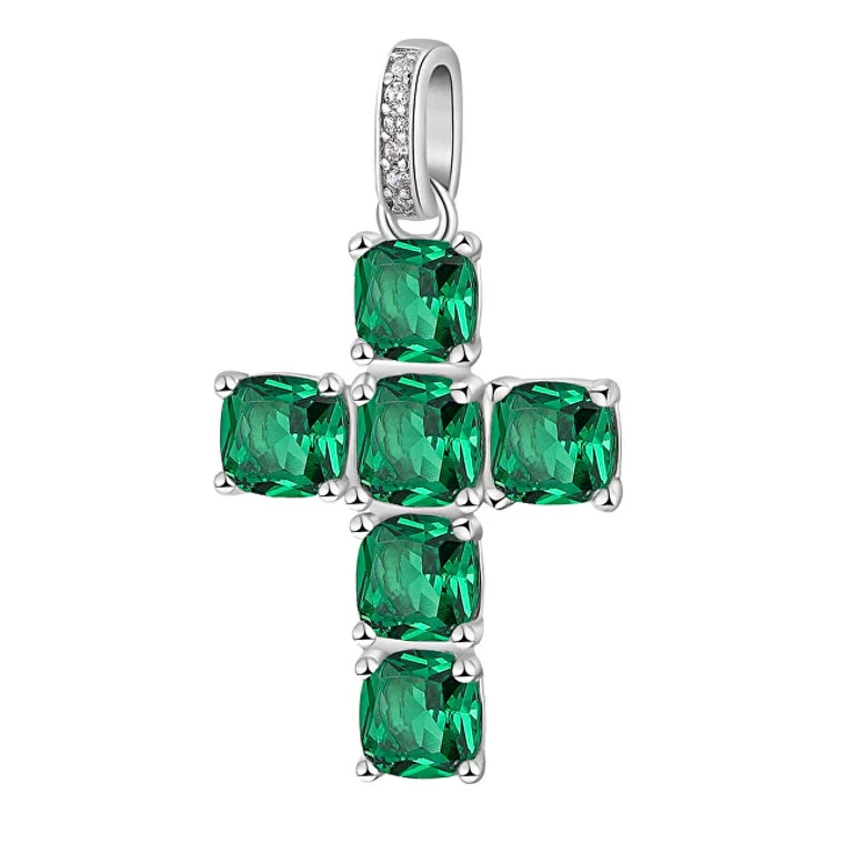 Fancy Life Green FLG11 Zirconia Silver Pendant