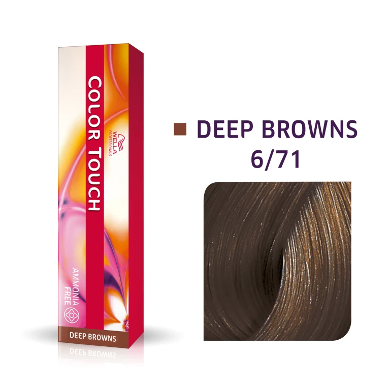 Professionals Color Touch Semi-permanent ammonia-free hair dye 6/71 Dark ash blonde brown 60 ml