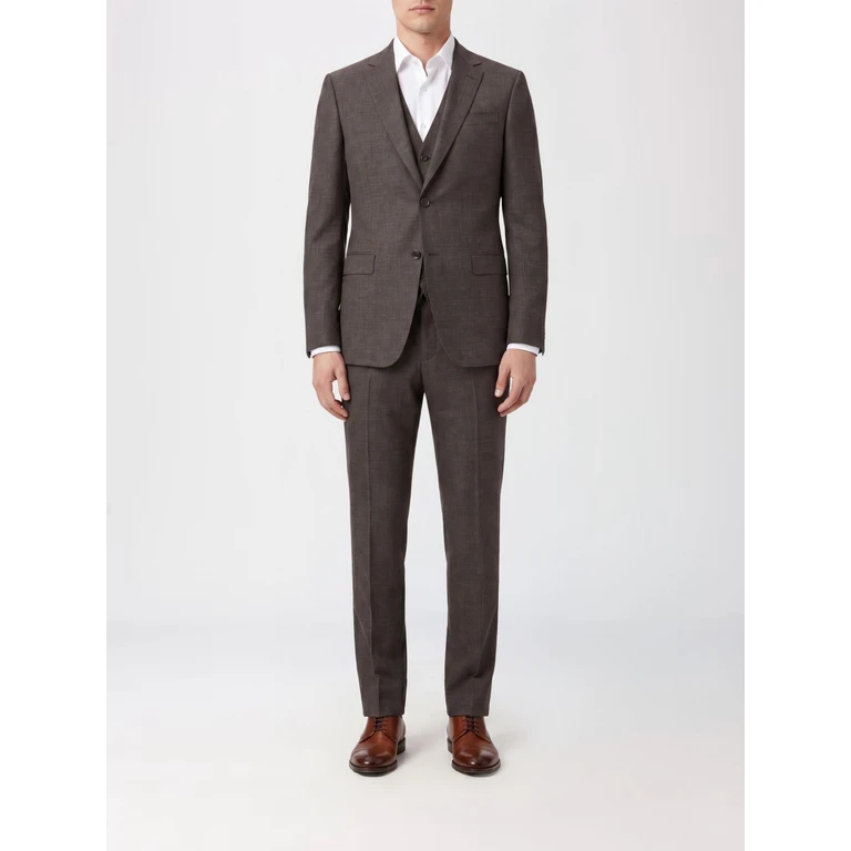 Single-Breasted Suit in Wool and Linen with Notch Lapels (350701A328QCGN7R001)