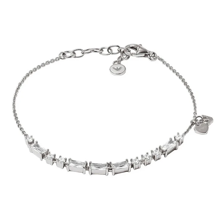 Elegant silver bracelet for women with zirconia EG3605040