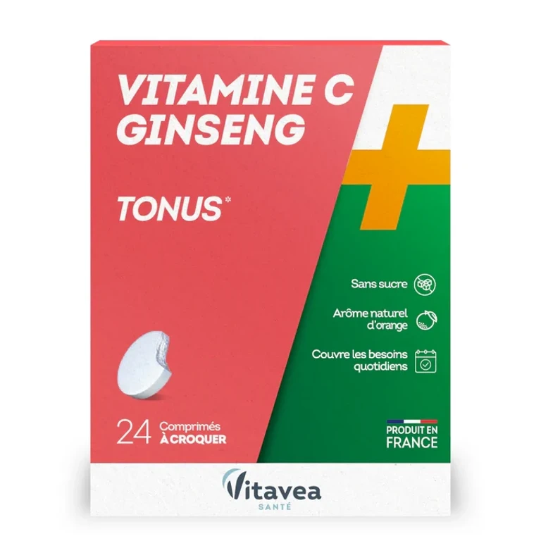 Vitamin C, Ginseng Tone 24 chewable tablets