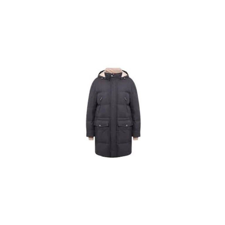 Dark Grey Wool Parka