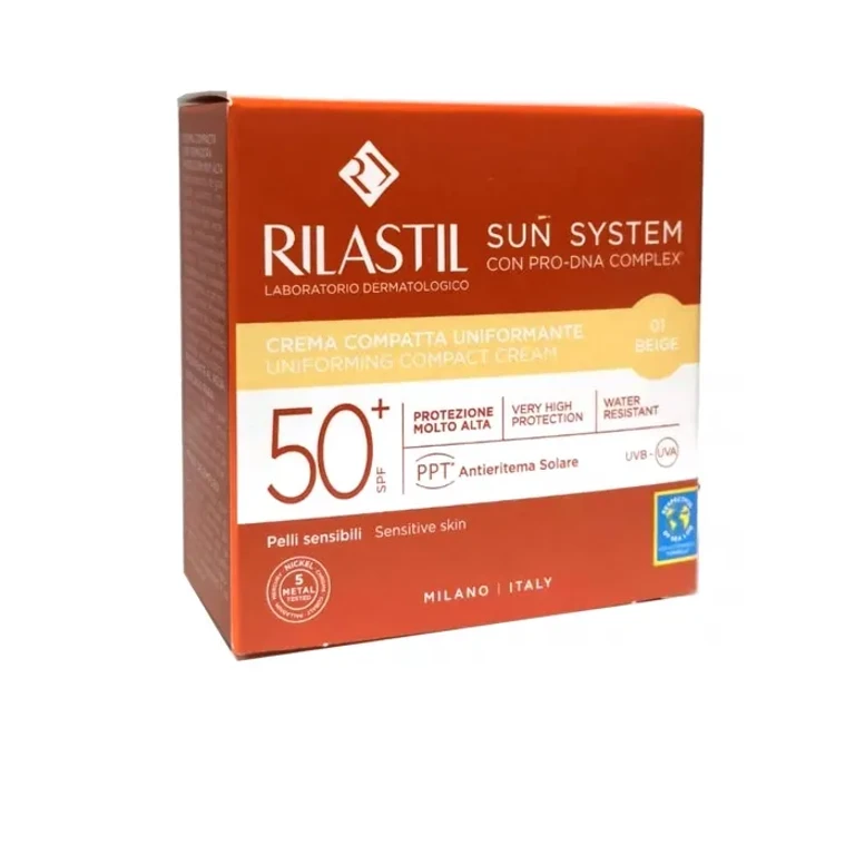 Sun System Compact Cream Unifying Spf50+ Shade 01 Beige 10g