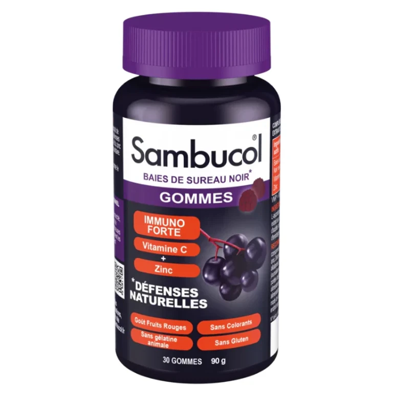 Immuno Forte - Black Elderberry - Natural Defenses - Red Fruit Flavor 30 gummies
