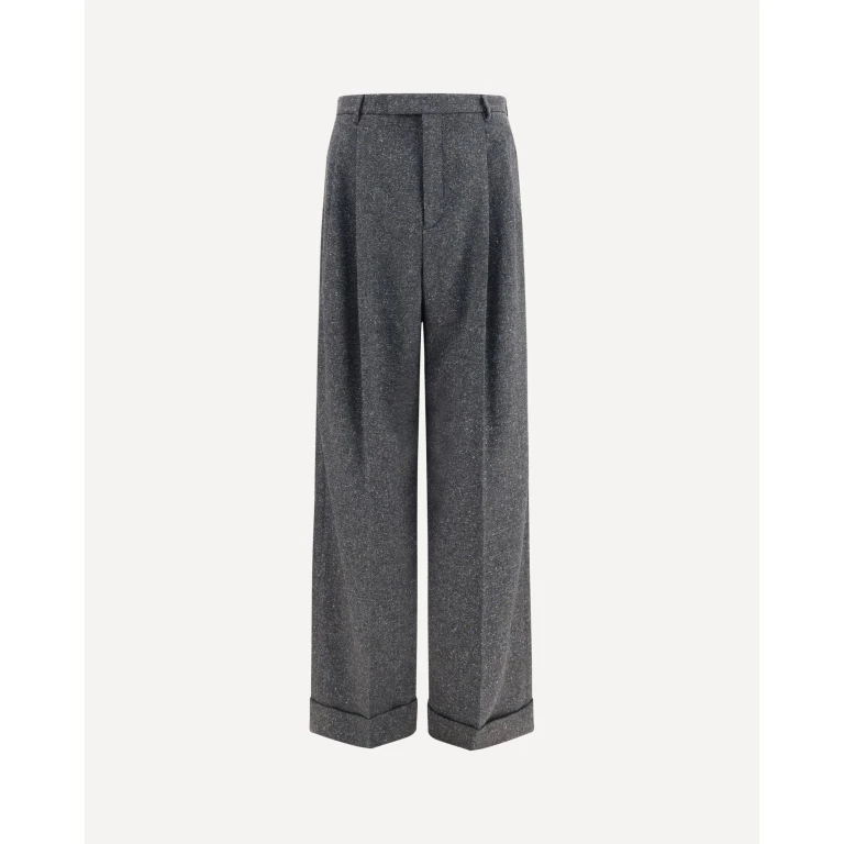 Tailored wool and silk-blend Pants Male 46
