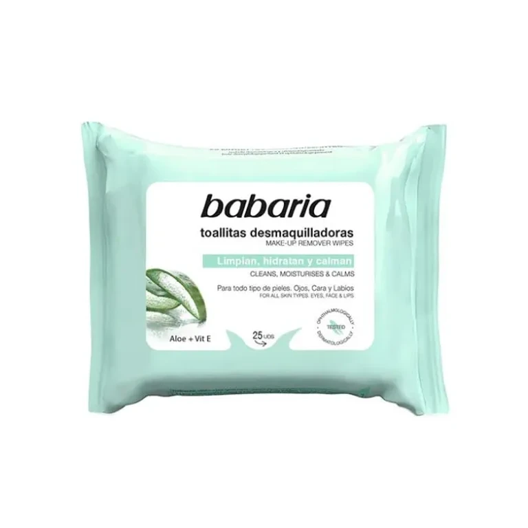 Cleansing wipes for the face Babaria Aloe Vera 25 units