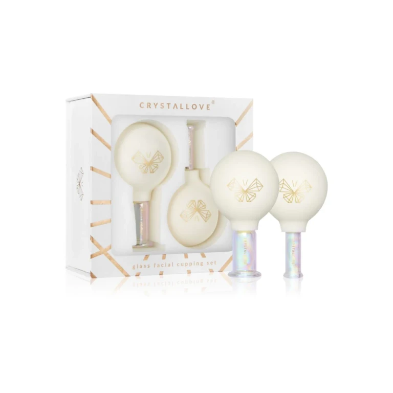Glass Cupping Massage Tool Set for Face, Neck and Décolleté 2 Pieces