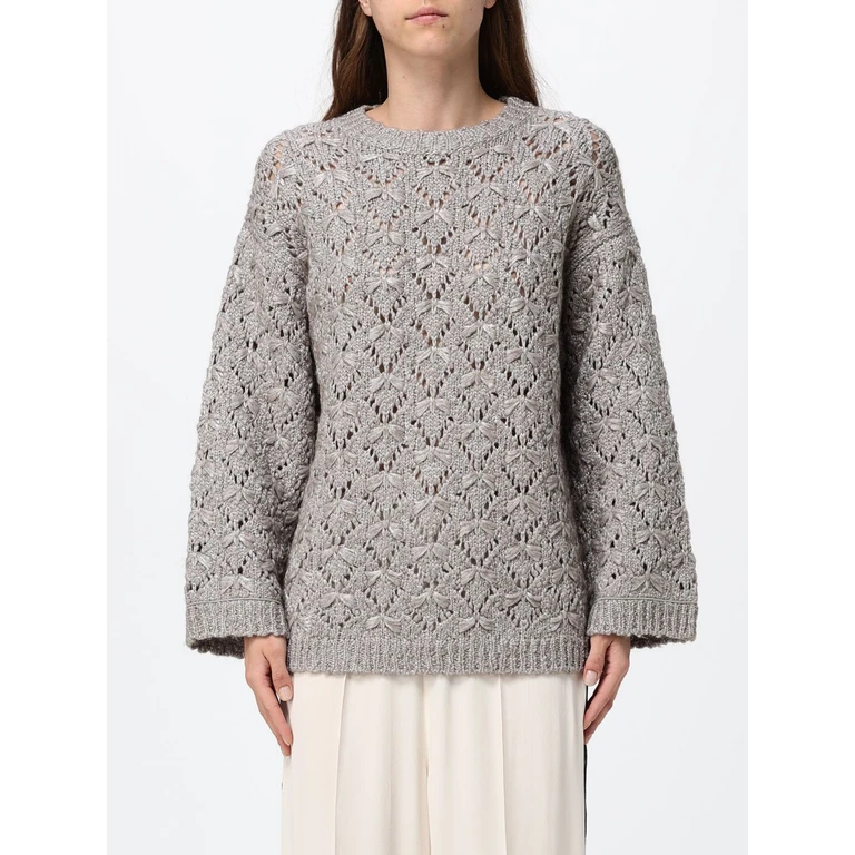 Pull col rond gris Fabiana Filippi