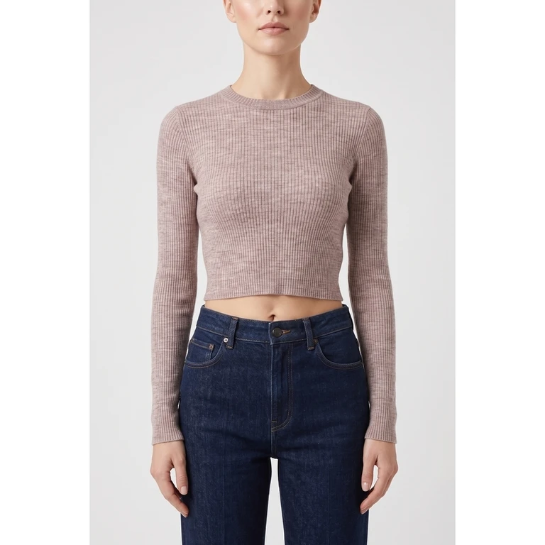 Women'S Pink Cashmere Blend Shirt