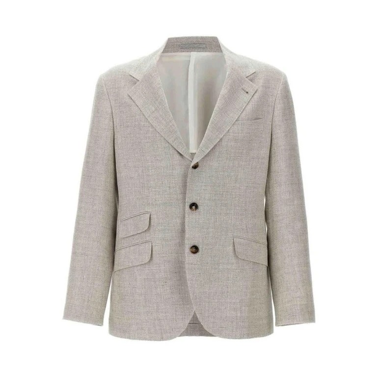 Light Beige Linen Wool Blazer