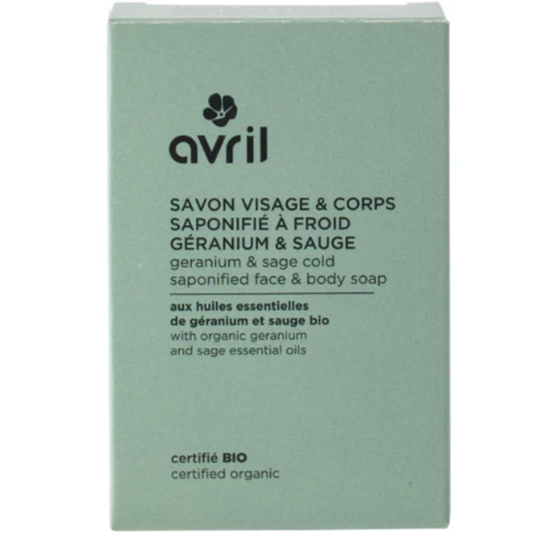 Cold Saponified Soap Face & Body geranium and sage (100 g)