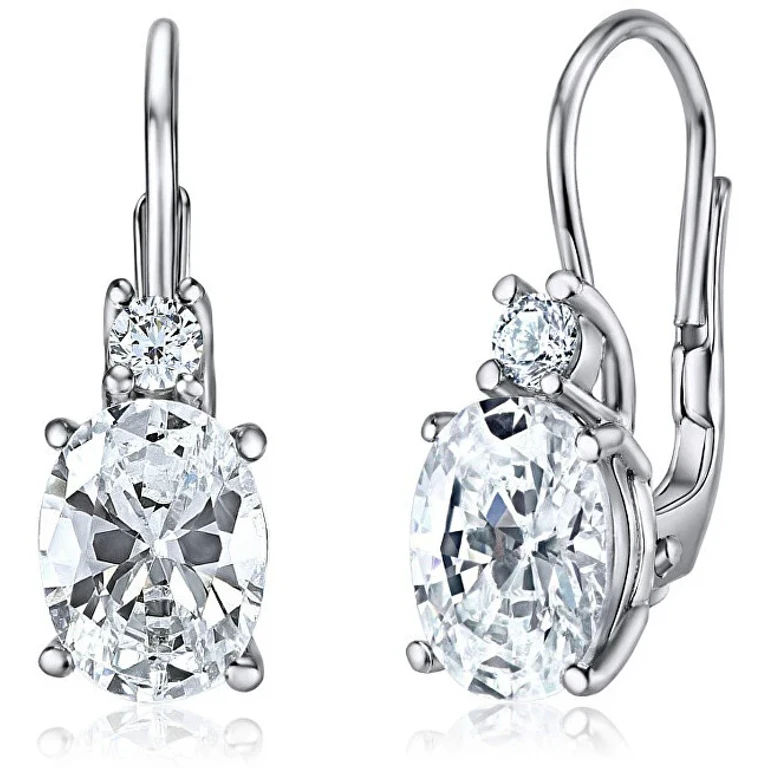 Silver Earrings with Transparent Zircons Sierra Silvegob31811C