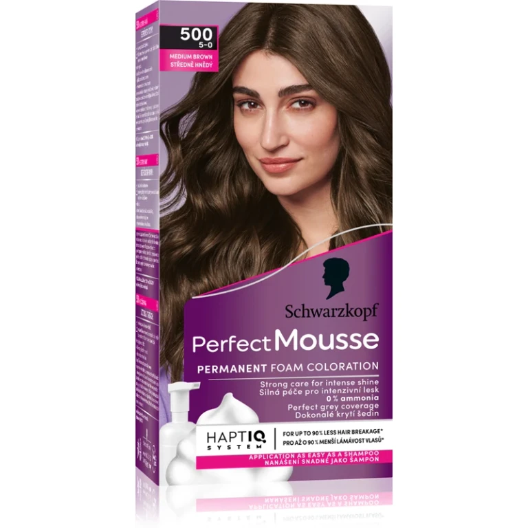Perfect Mousse permanent hair dye color 500 Medium brown