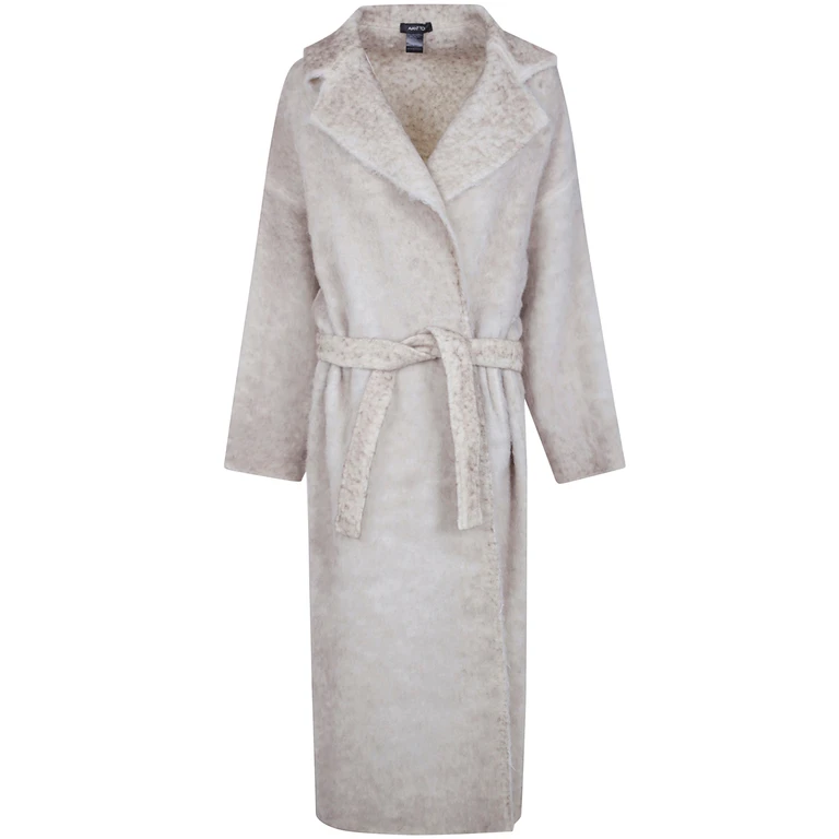 Coat Hand Painted Alpaca "Over Coat With Belt"