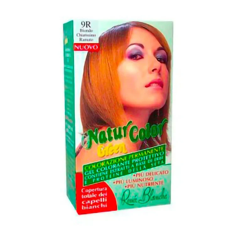 Tinta per Capelli Permanente Colore Naturale Natur Color Green 9 R Biondo Rame Molto Chiaro