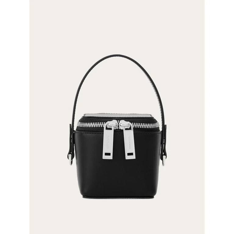 Womens Black Calf Leather Bag