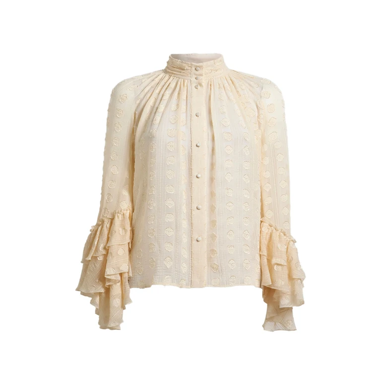 Chemise Etro en jacquard avec volants et fil coupé
