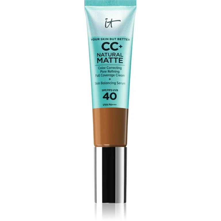 Your Skin But Better CC+ Cream Natural Matte Mattifying Foundation SPF 40 for Women Rich Honey 32ml
