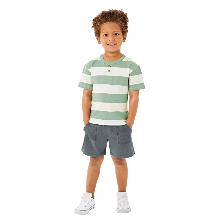 Boys 2Pc Playwear Green 2T:- Green, 2T
