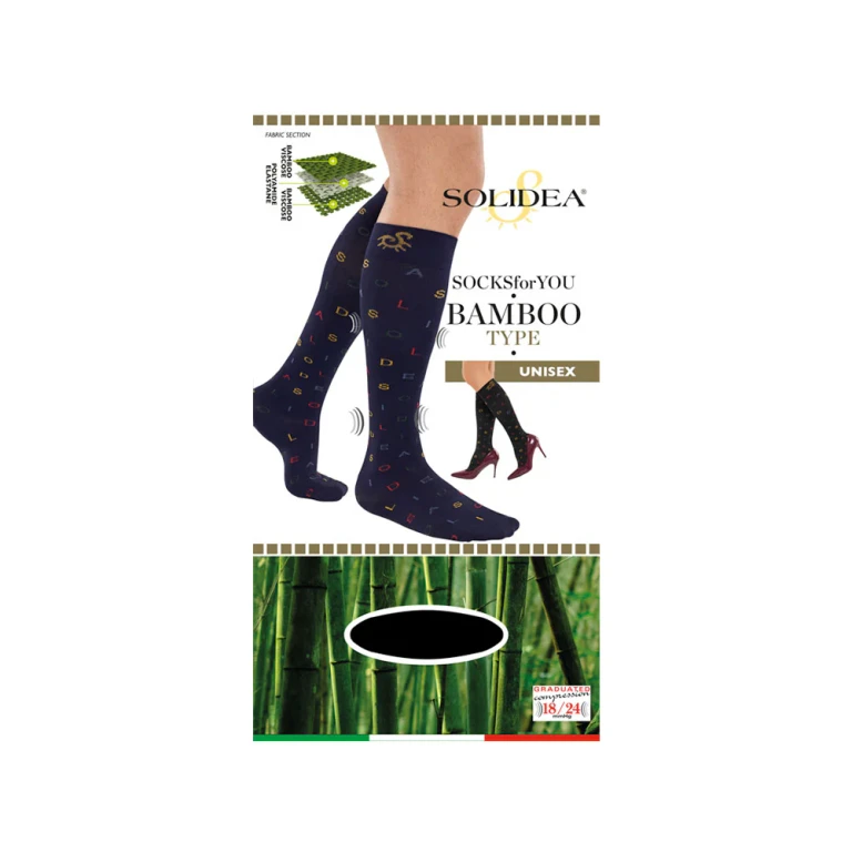 Socks For You Bamboo Type Knee Highs 18 24 mmHg 1S Navy Blue