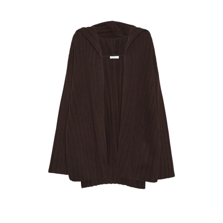 Rib-Knit Hooded Cardigan, Size X-Large