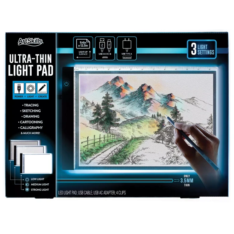 Ultra-Thin LED Light Pad for Tracing and Drawing