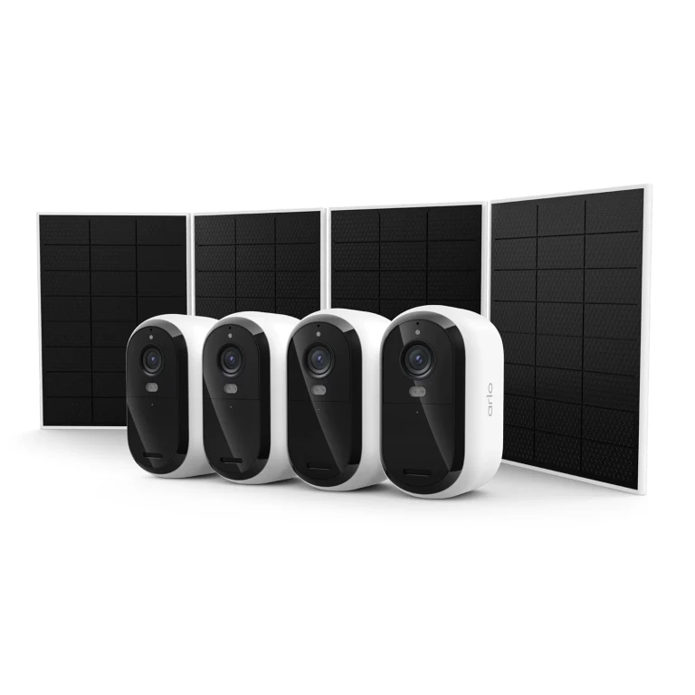 Arlo Essential Outdoor Security Camera HD (3rd Gen) w/Solar Panels, 4-Pack