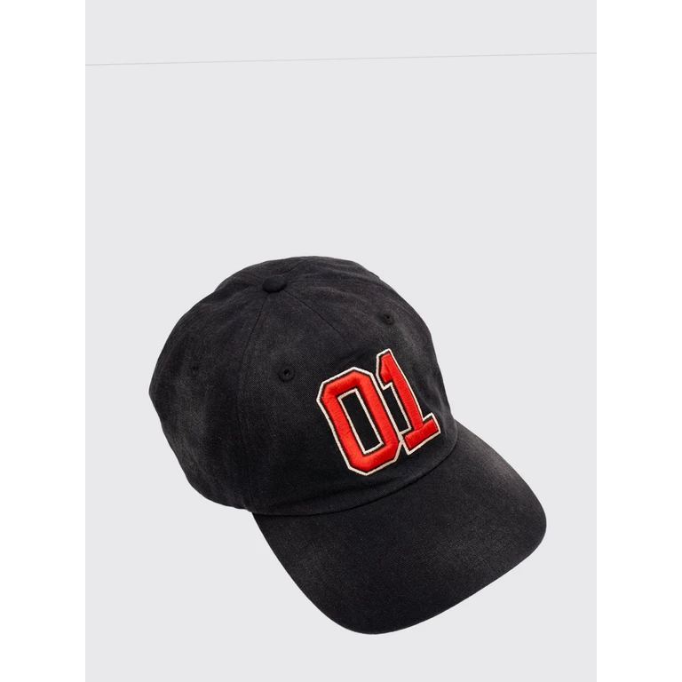 01 Cotton Baseball Cap (CPCTU004ANTHRACITEGREY‘NUMBER1’CAP)