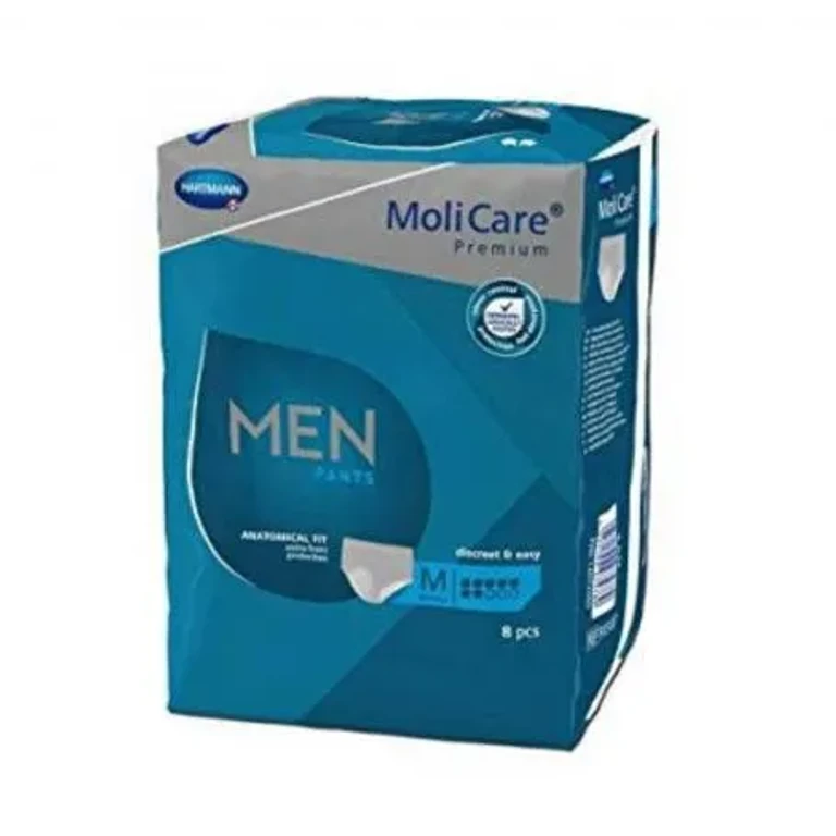 Premium Men Pants 7 Drops Male Diaper size M 8 units Molicare
