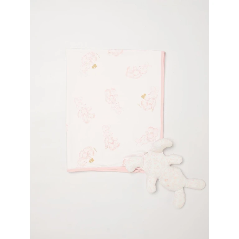 Baby Boy Cotton Crib Blanket with Graphic Print (LBG6286ROSA)