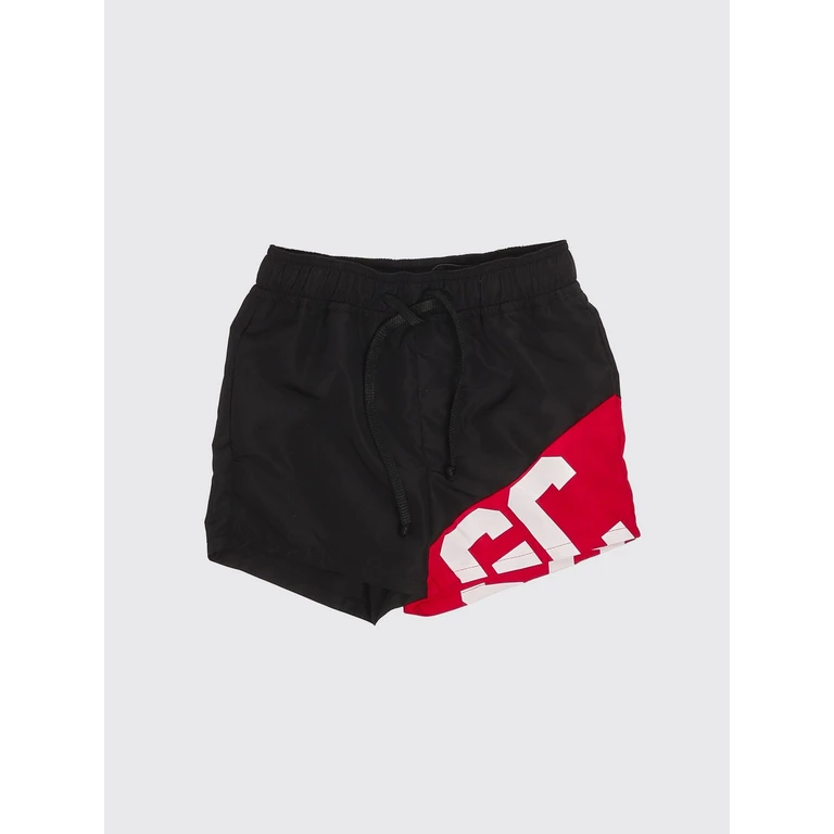 Boy's Polyester Swim Shorts with Contrast Logo (C1BKQS524T016999)