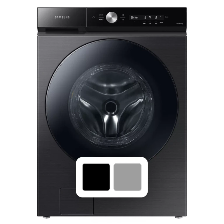 Bespoke 5.3 Cu. Ft. Ultra Capacity Front Load Washer w/ Super Speed Wash & AI Smart Dial (Black Stainless