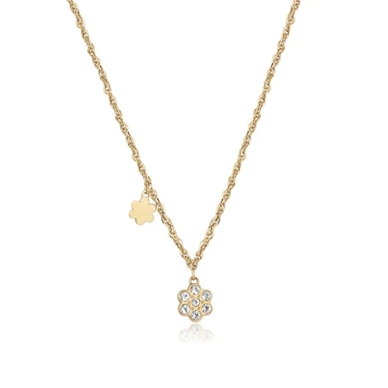 Flower Necklace Gold Plated Aurora Sar37