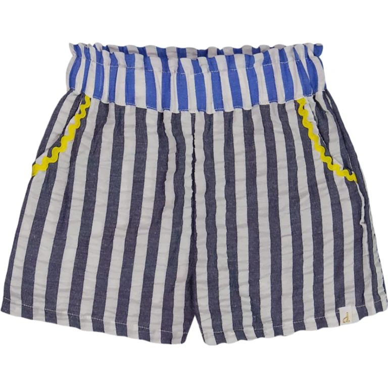 Striped Seersucker Shorts - Little Girl