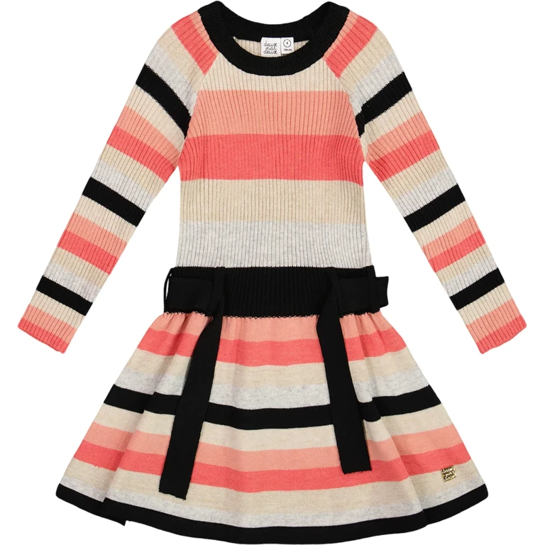 Striped Knit Dress - Little Girl
