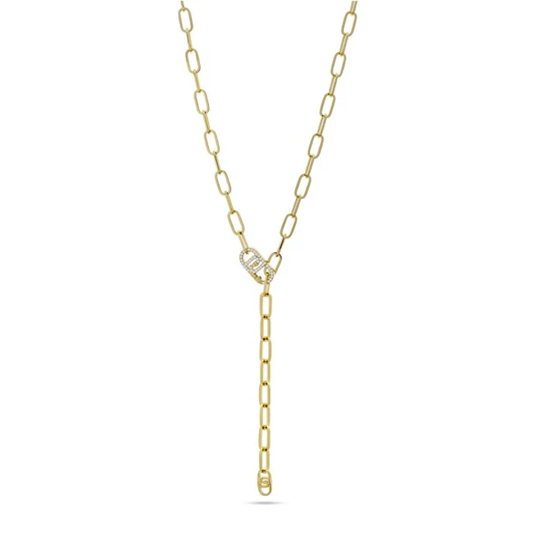 Liu Jo Long Necklace in Crystal Gold Plated Fashion Lj2619
