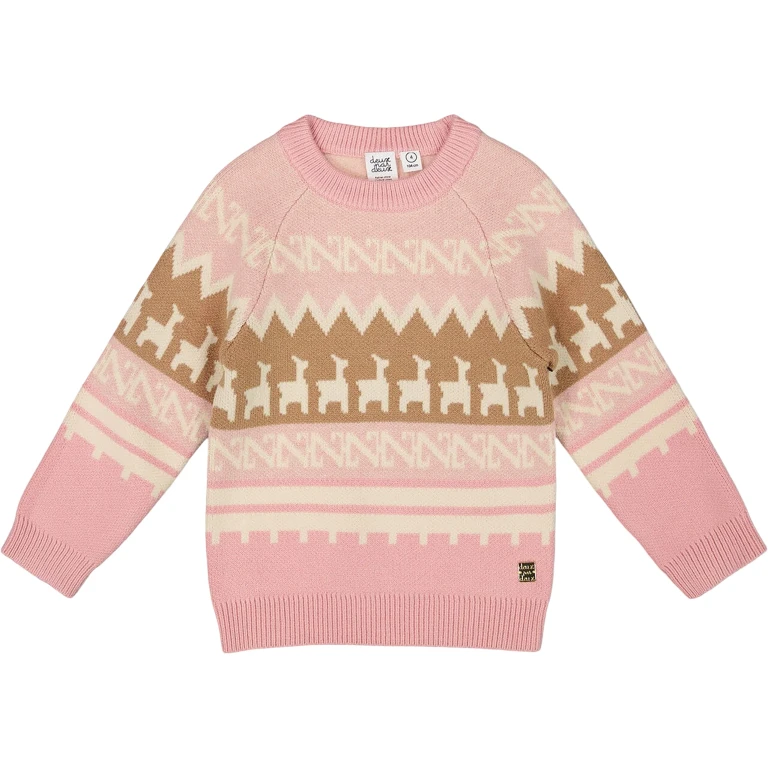 Llama Jacquard Sweater - Little Girl