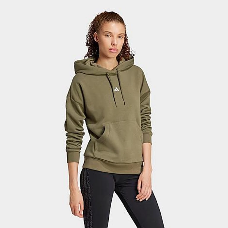 Women's Sportswear Essentials Small Logo Feel Cozy Hoodie in Beige/White Size: XXS